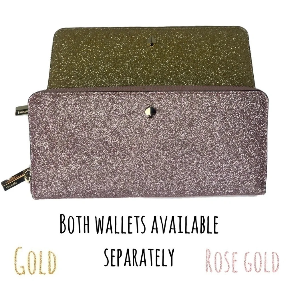Kate Spade Burgess Court Glitter Gold Wallet